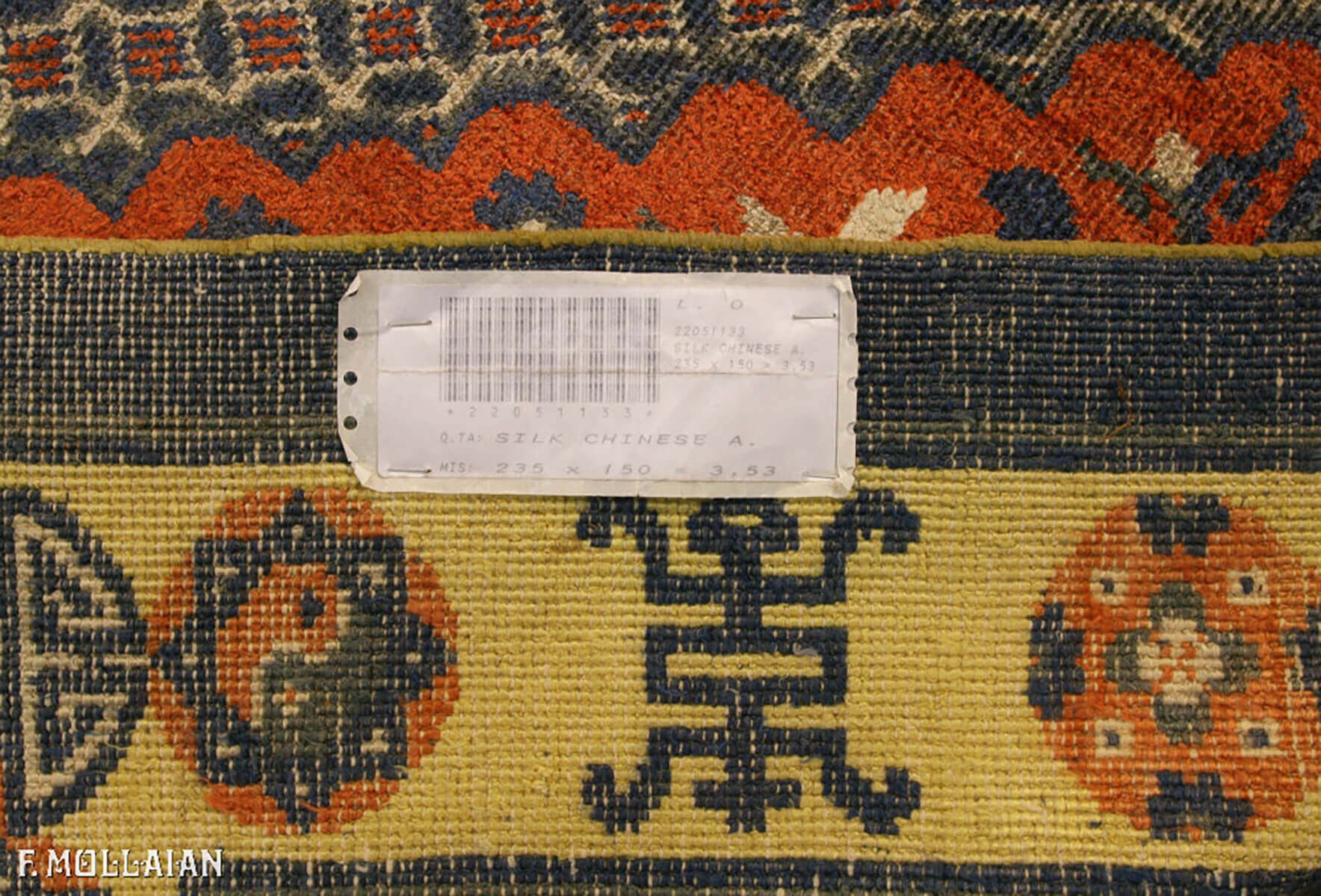 Tapis Chinois Semi-Antique Soie n°:22051133